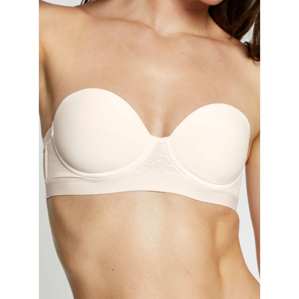 Pepper MVP Multiway Strapless Bra Ecru 34AA Underwire Lightly Lined Convertible